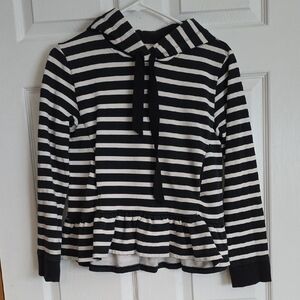 kate spade Black and White Striped Kids Hoodie